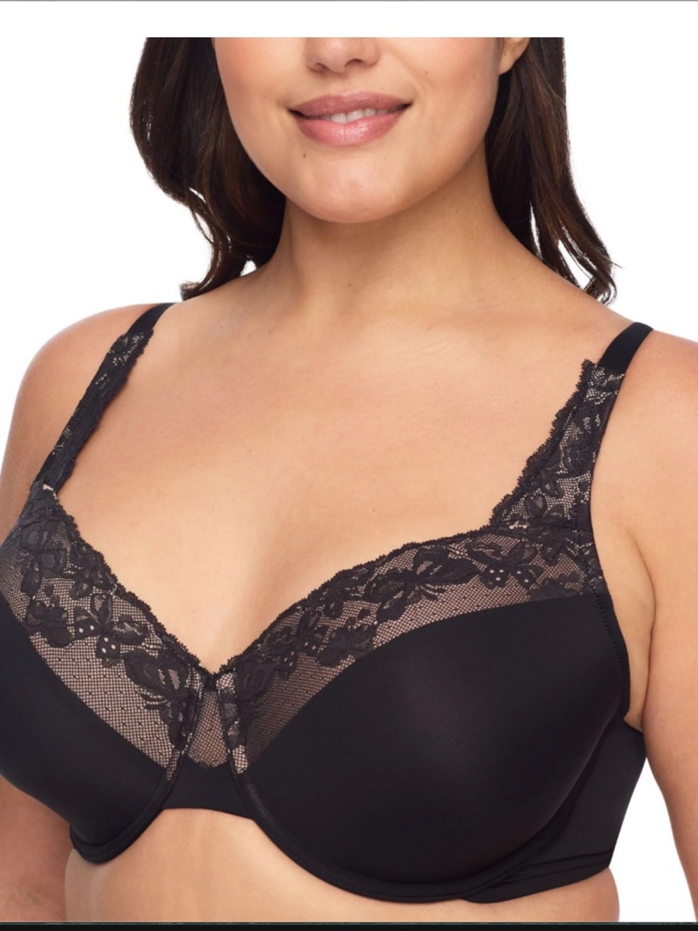 Womens Olga Cloud 9(tm) Underwire Contour Lace Bra GF7961A BLACK
